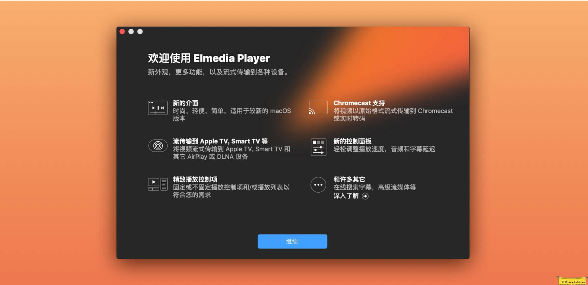 Elmedia player Mac版：全能Mac视频播放器、支持流媒体、在线字幕插图走客